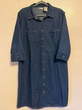 Vintage “Faded Glory” Dark Blue Denim  Dress